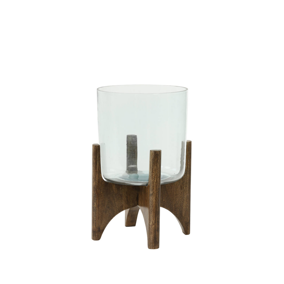 LIGHT & LIVING JACE VASE ON WOODEN BASE