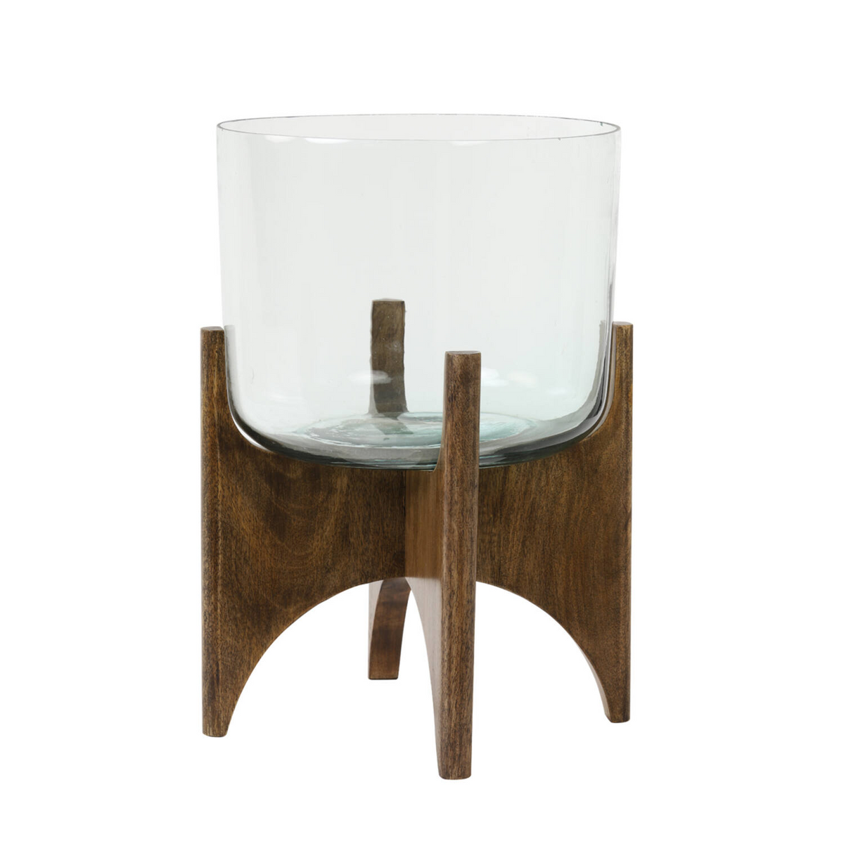 LIGHT & LIVING JACE VASE ON WOODEN BASE