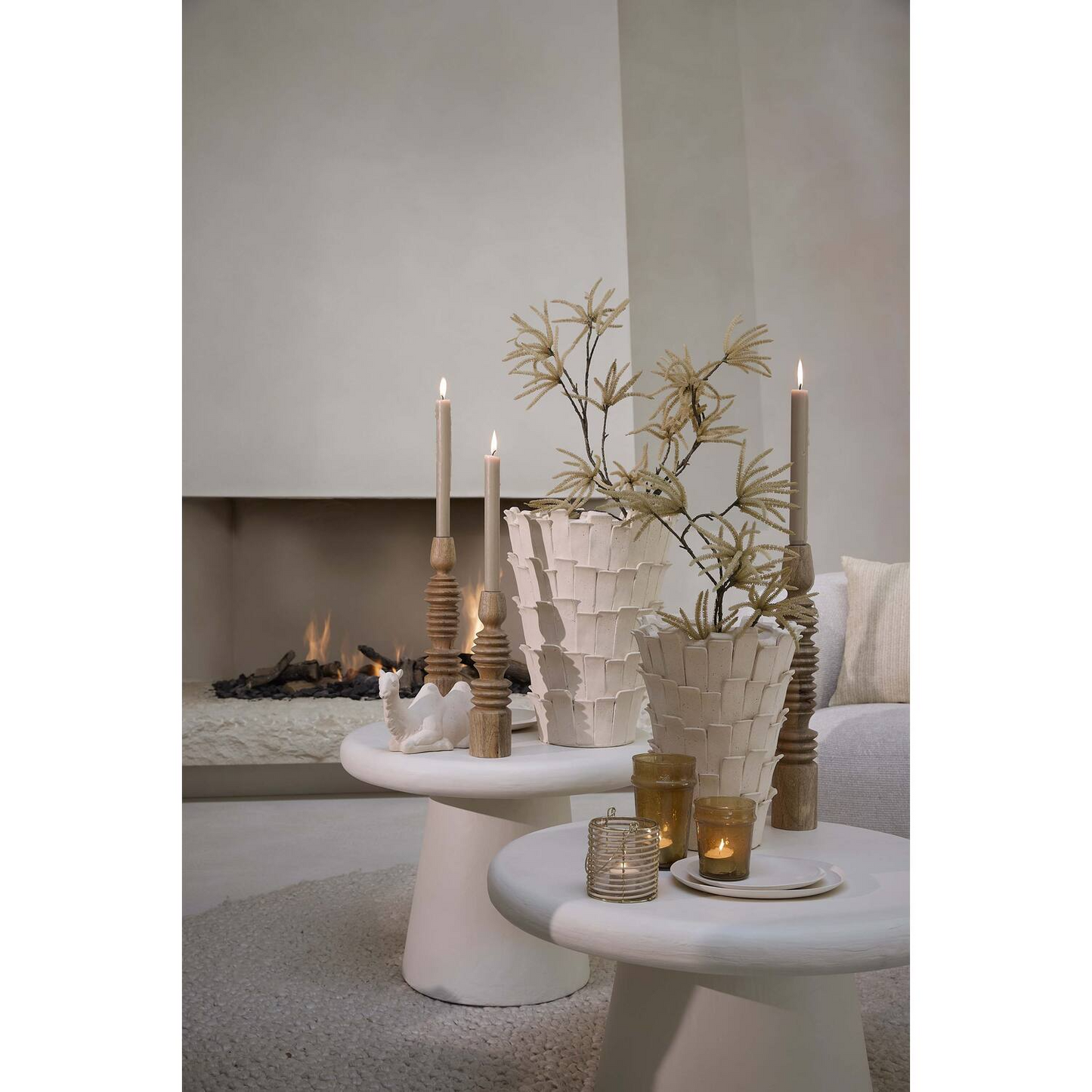 CANDLESTICK AFIFE WOOD NATURAL