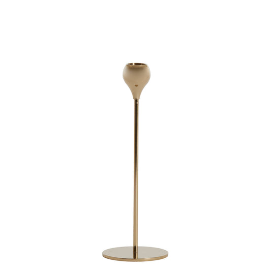 LIGHT & LIVING ACCESSORY CANDLE STICK 8.5*25CM SAMUI GOLD