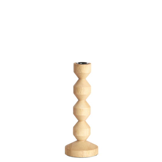 CANDLE STICK NATURAL WOOD