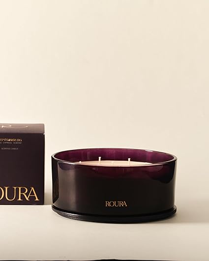 SCENTED VIOLET JAR CANDLE 19*8CM-7 WICKS FIG