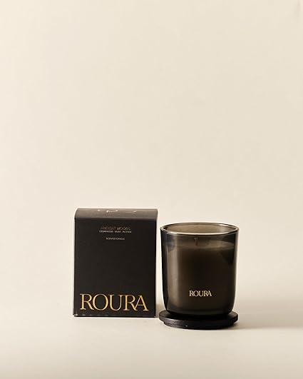 SCENTED GRAY JAR CANDLE 9*8CM ANCIENT WOODS