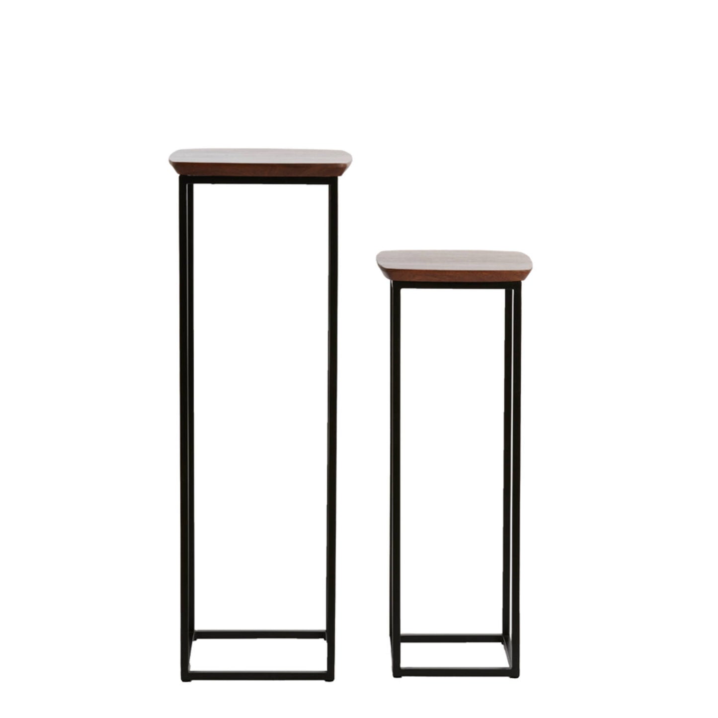LIGHT & LIVING ACCESSORY PILLAR S/2 30*30*80+35*35*100CM QUENZA ACACIA WOOD