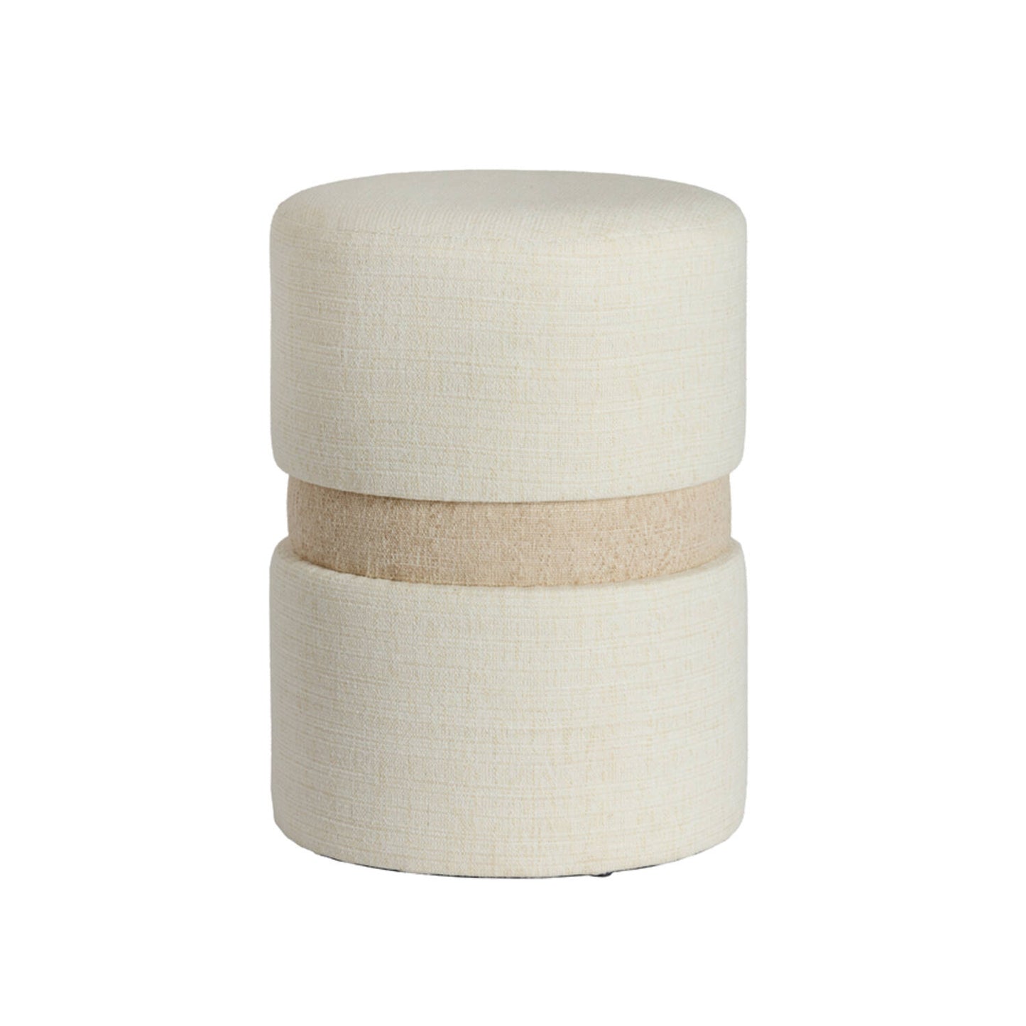 LIGHT & LIVING ACCESSORY POUF 35*46CM NOVIRA BEIGE+CREAM