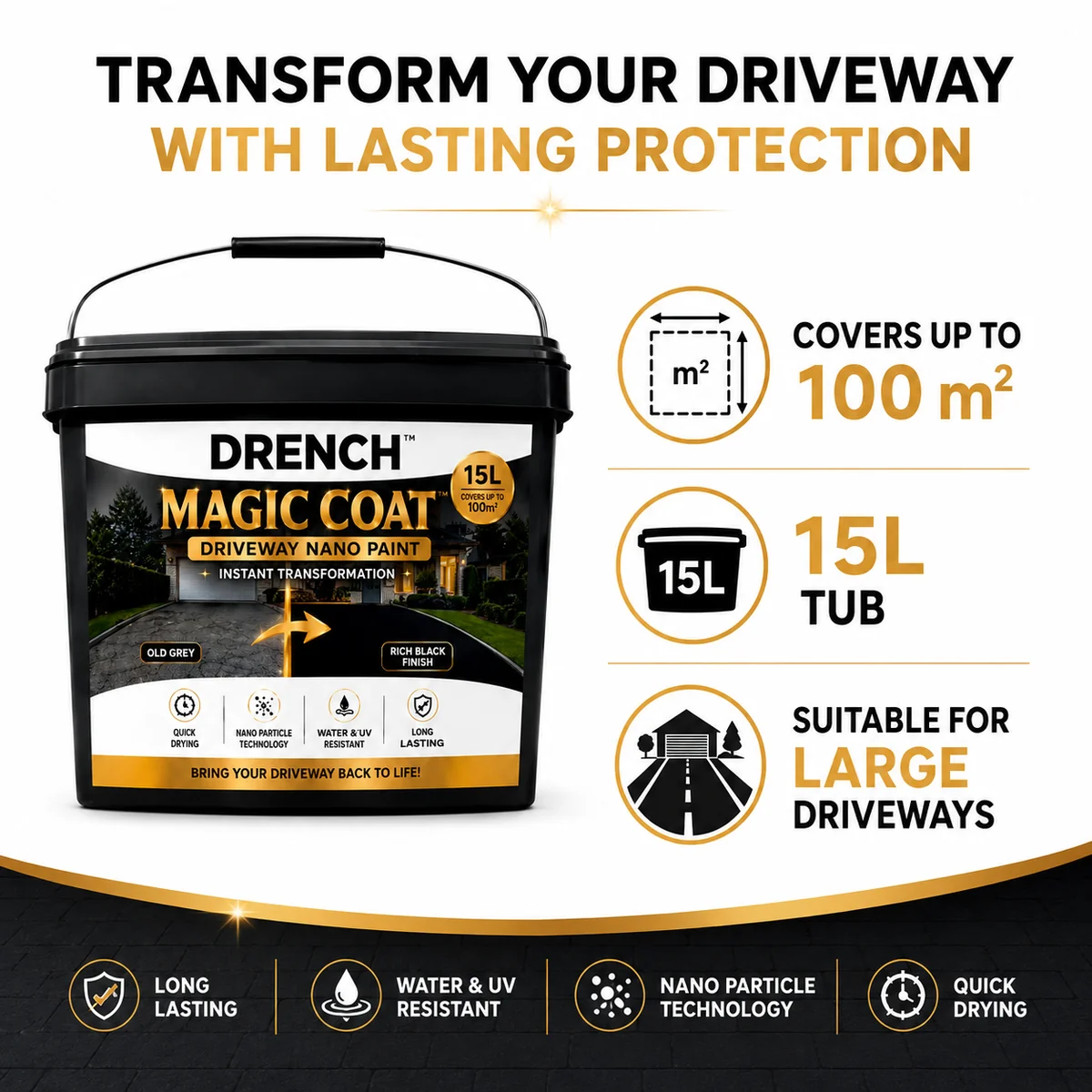 DRENCH MAGIC COAT DRIVEWAY PAINT