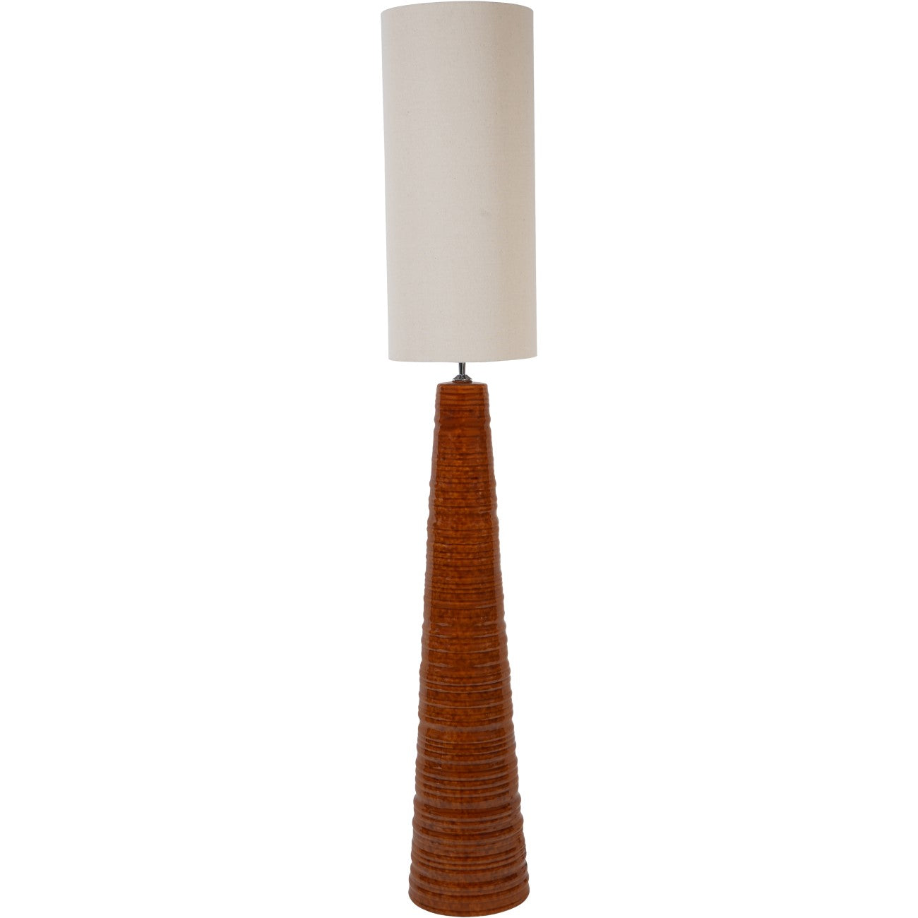TIVOLI TALL CERAMIC FLOOR LAMP TERRACOTTA WITH SHADE
