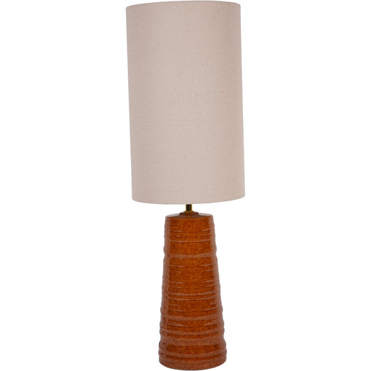TIVOLI CERAMIC TABLE LAMP TERRACOTTA WITH SHADE