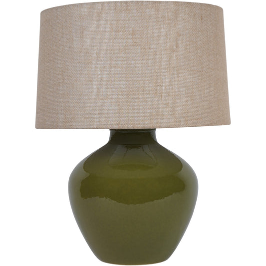 AUBREY GREEN CERAMIC TABLE LAMP