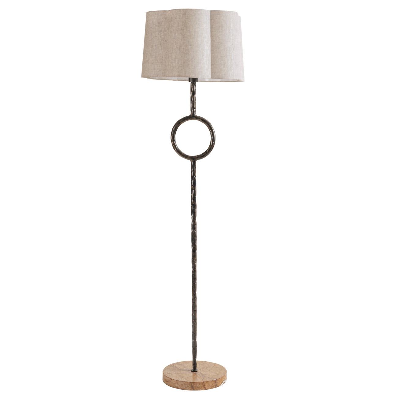 RUTLAND FLOOR LAMP WITH PLAIN LINEN SHADE