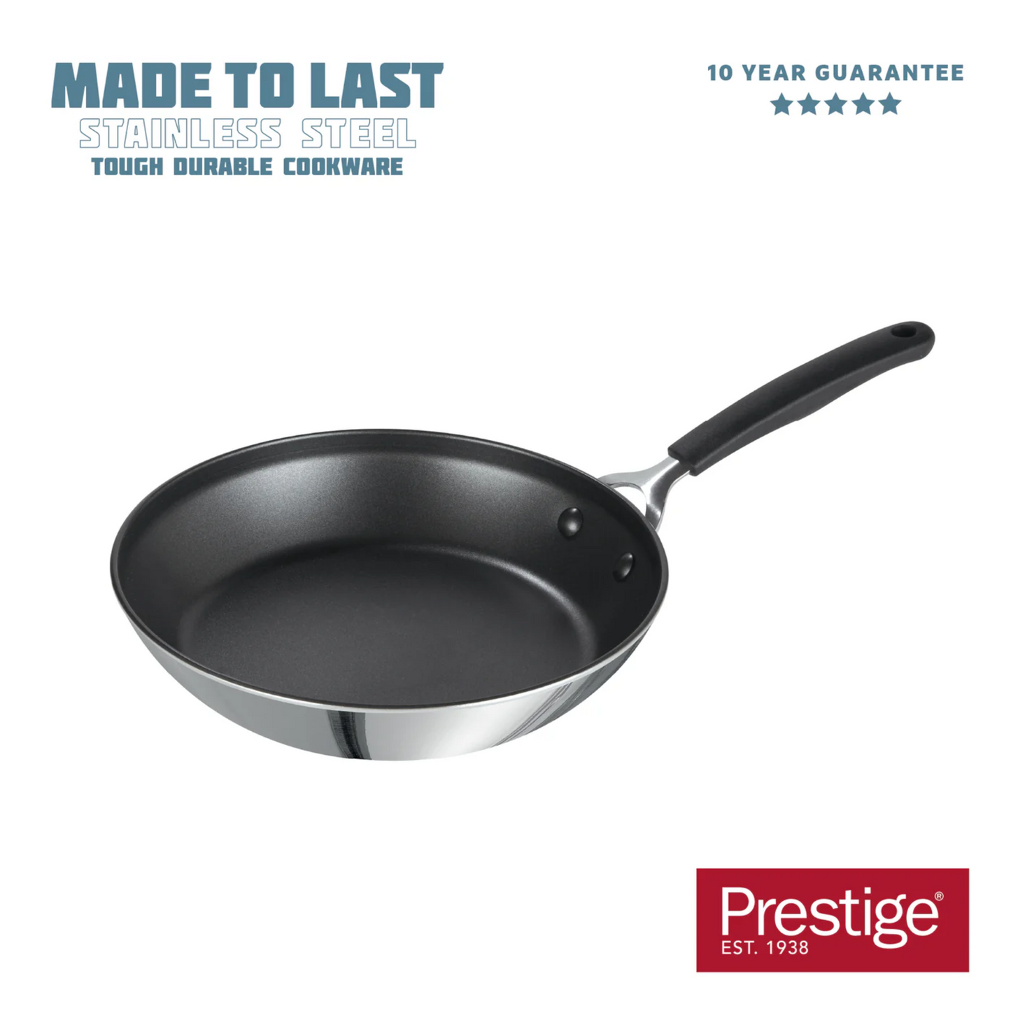 STAINLESS STEEL NON STICK FRYING PAN 25CM
