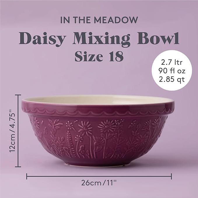 IN THE MEADOW DAISY PURPLE MIX BOWL