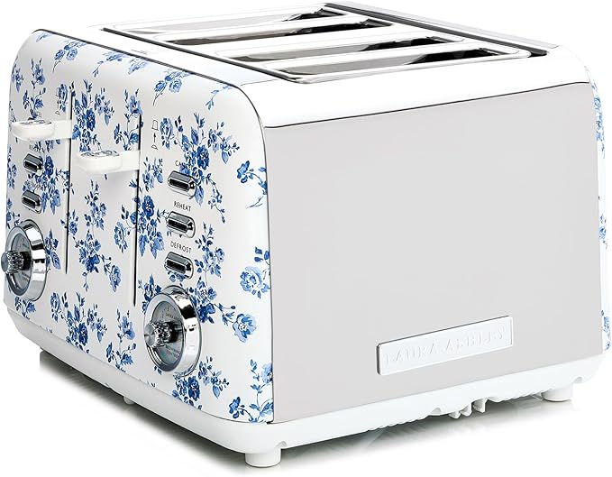 LAURA ASHLEY CHINA ROSE 4 SLICE TOASTER