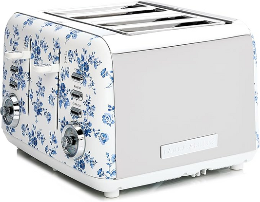 LAURA ASHLEY CHINA ROSE 4 SLICE TOASTER