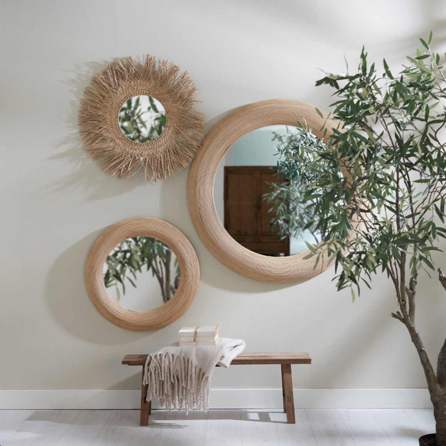 MIRROR PIEDRE RATTAN LARGE