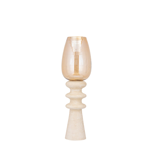 PTMD OMYA CREAM MANGO WOOD LUSTER GLASS STORMLIGHT
