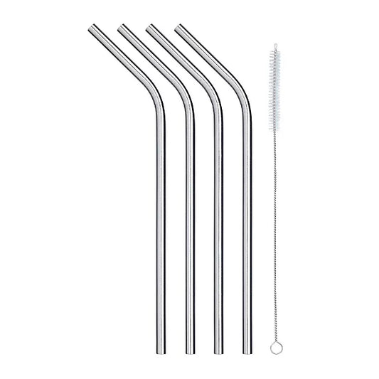 KC REUSABLE DRINK STRAWS SET OF 4 20CM SS