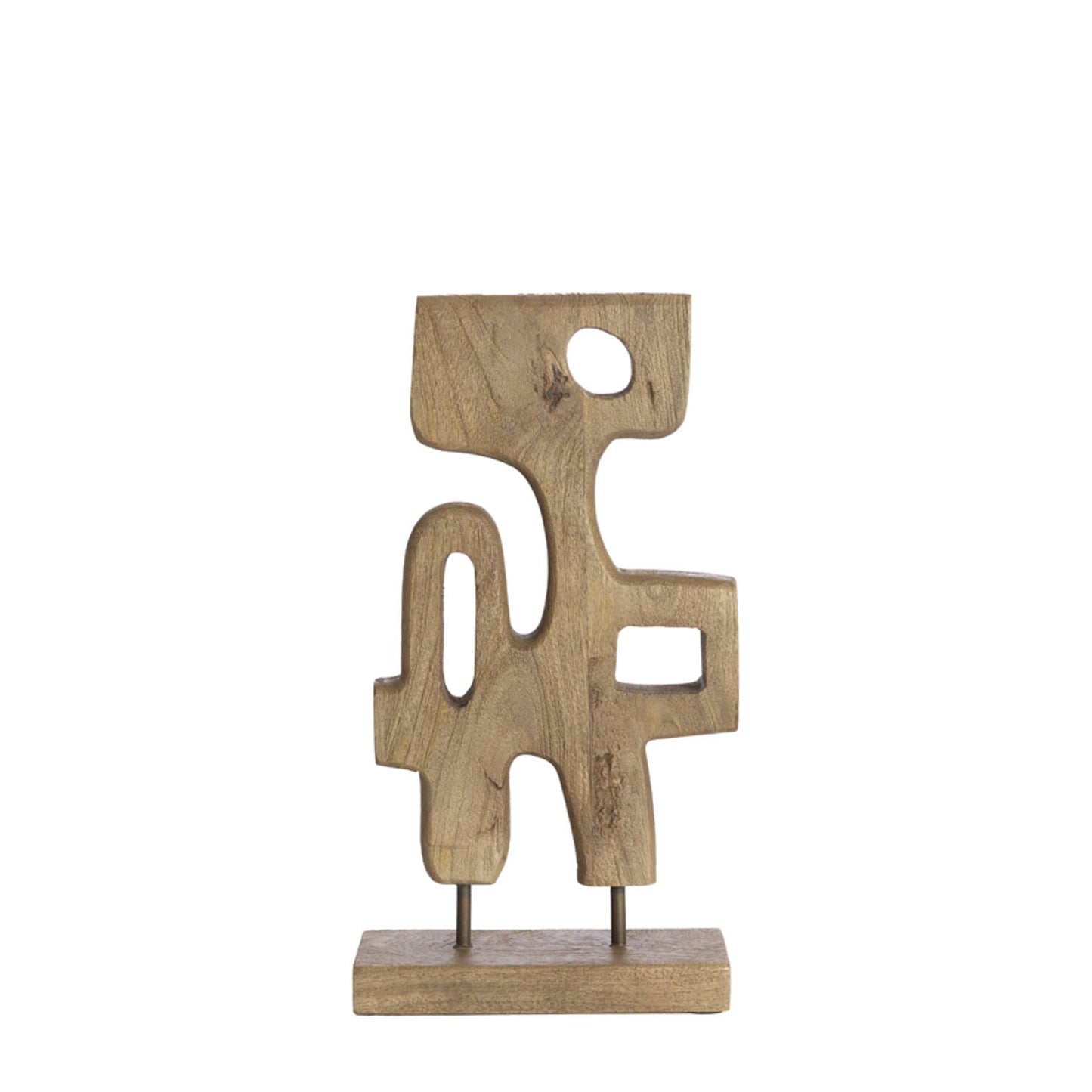 LIGHT & LIVING ACCESSORY ORNAMENT ON BASE 20*9.5*38.5CM SALA WOOD GREY-DARK BROWN