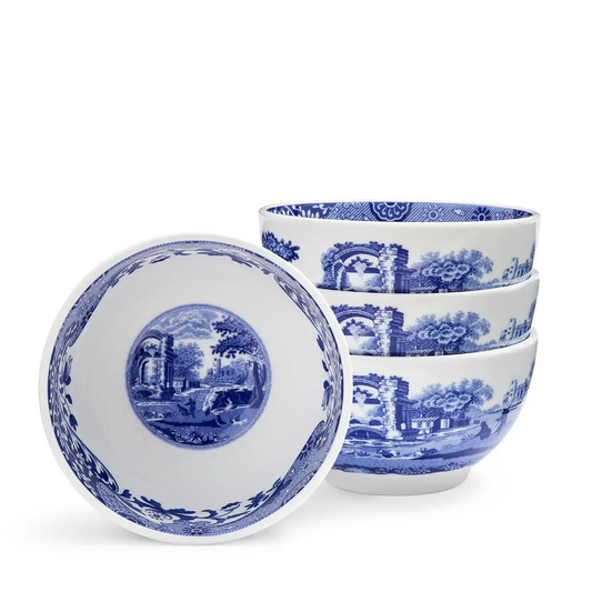 SPODE BLUE ITALIAN SET OF 4 DIP BOWLS