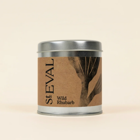 ST EVAL WILD RHUBARB SCENTED TIN CANDLE