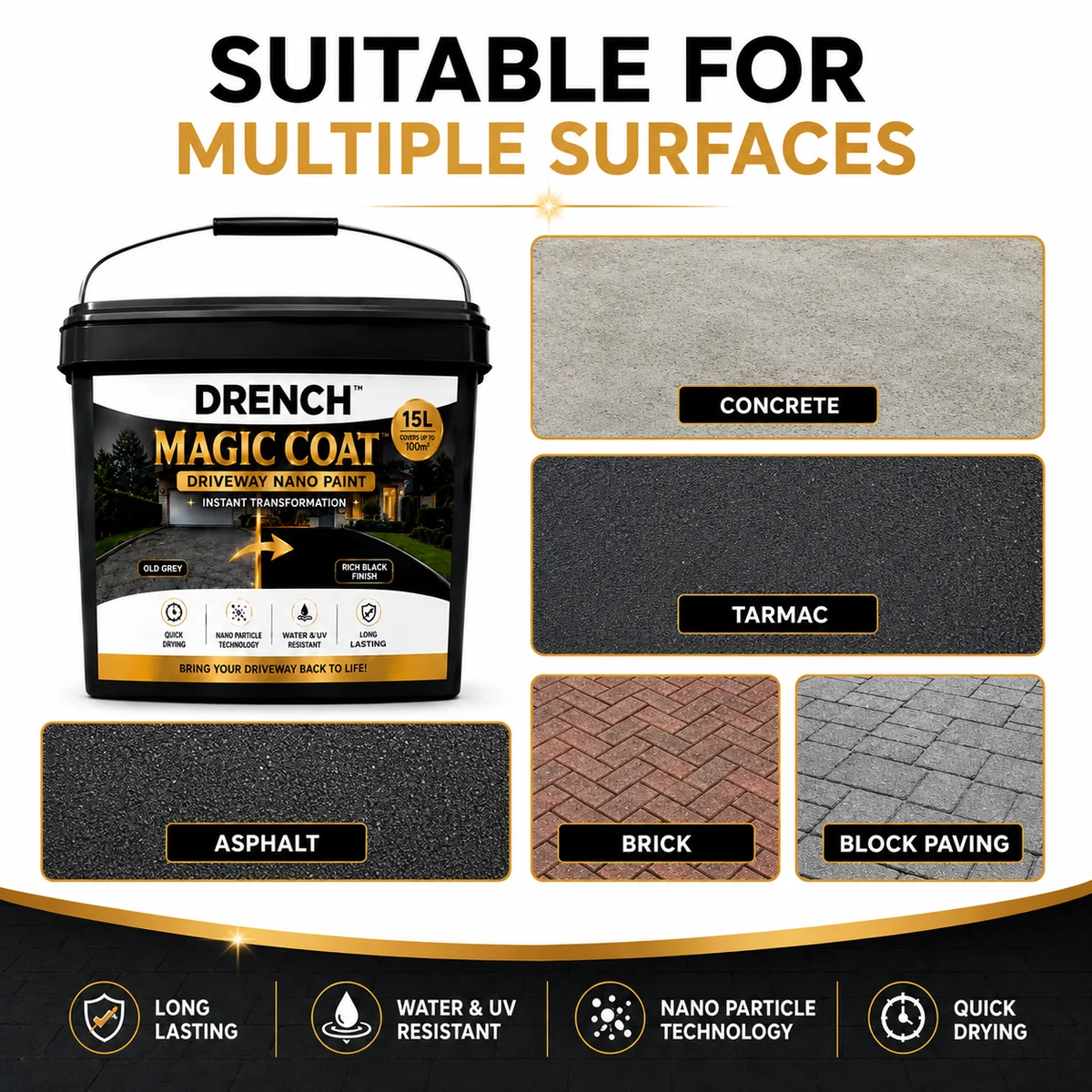 DRENCH MAGIC COAT DRIVEWAY PAINT