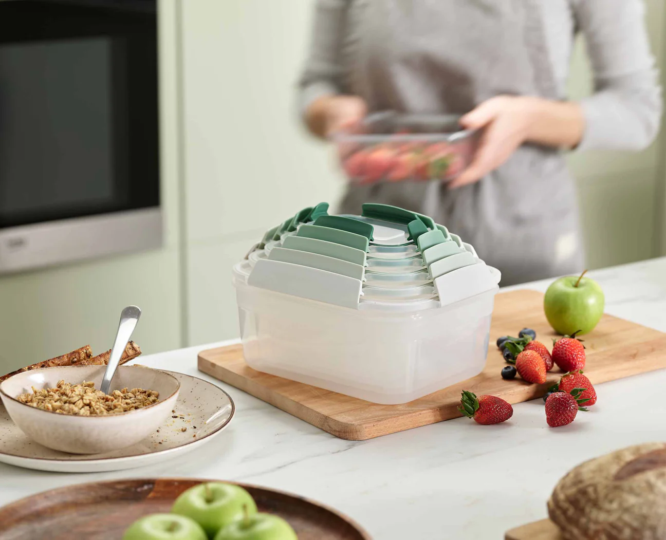 NEST LOCK GREEN MULTI SIZE CONTAINER SET