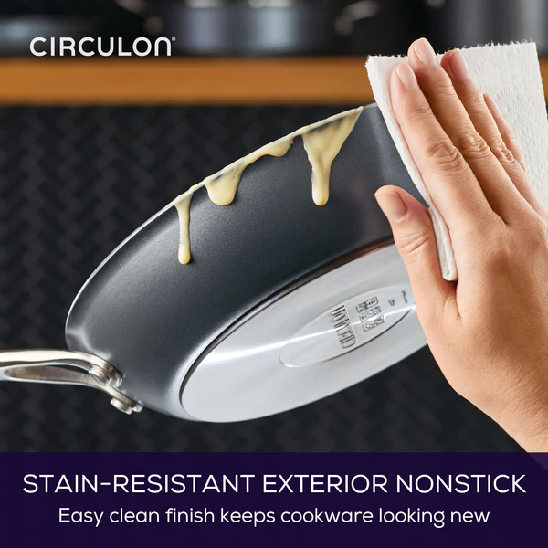 CIRCULON SCRATCH DEFENCE EXTREME NON-STICK WOK WITH HELPER HANDLE 346CM
