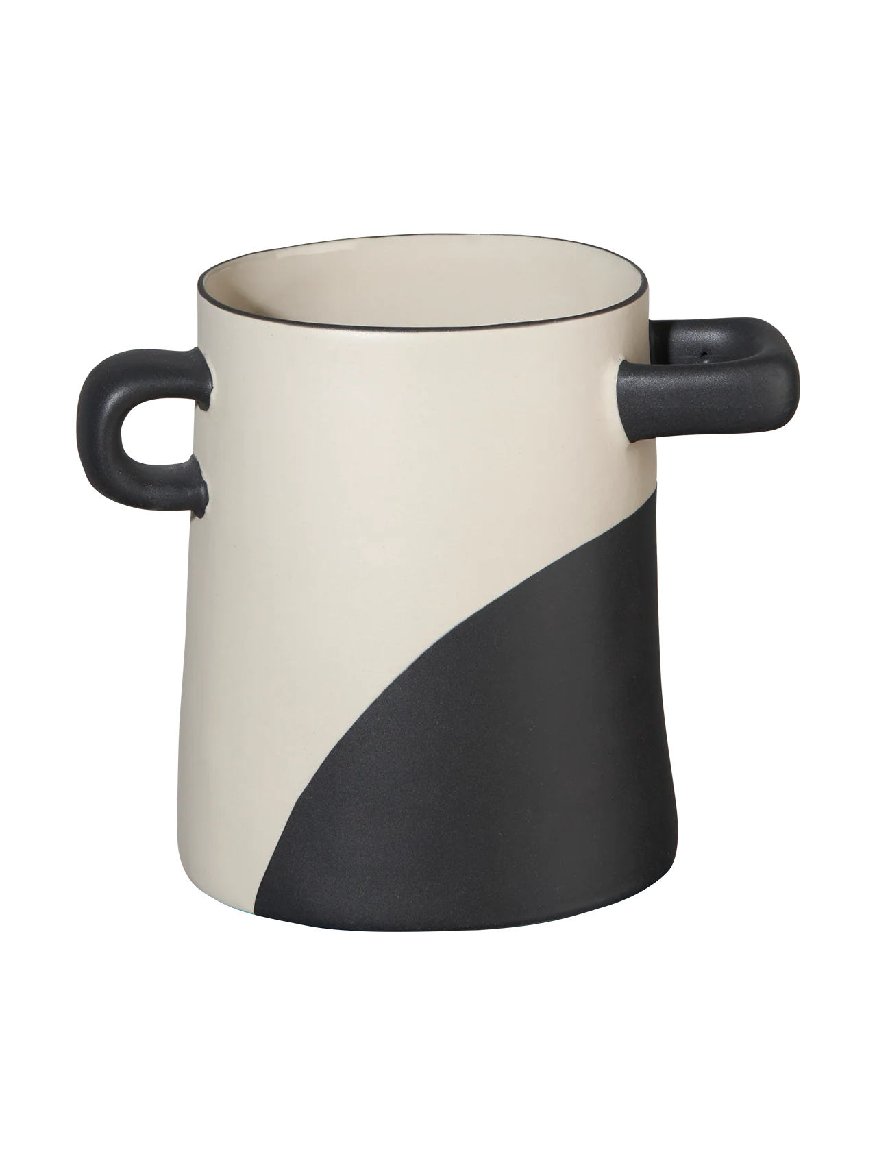 RAYU VASE BLACK DIPPED
