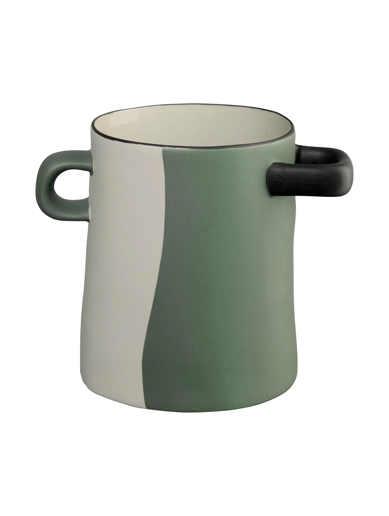 RAYU VASE GREEN SPLITTED 15.5CM