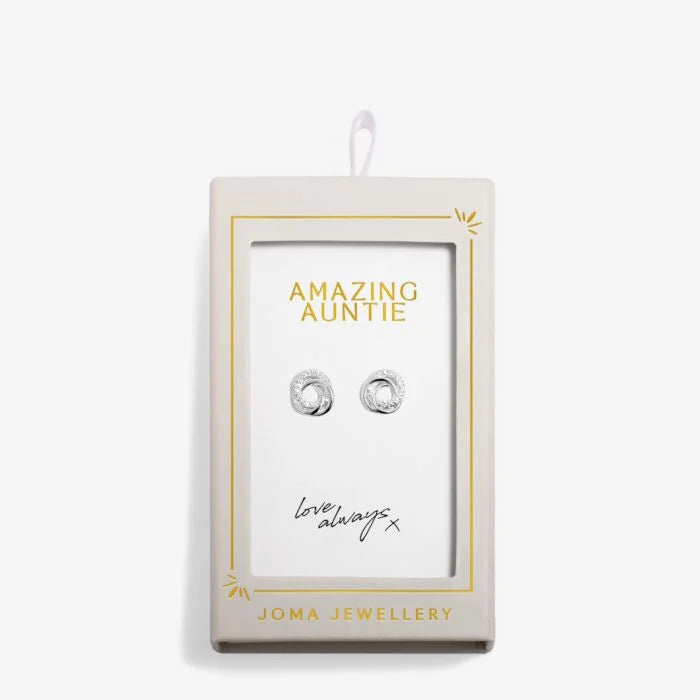 MOMENTS TO SHINE AMAZING AUNTIE STUD EARRINGS