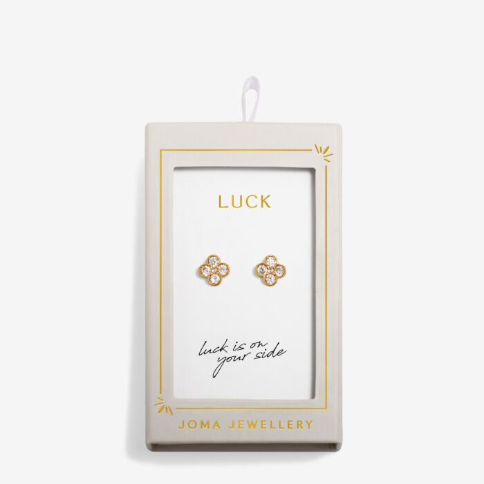 MOMENTS TO SHINE LUCK STUD EARRINGS