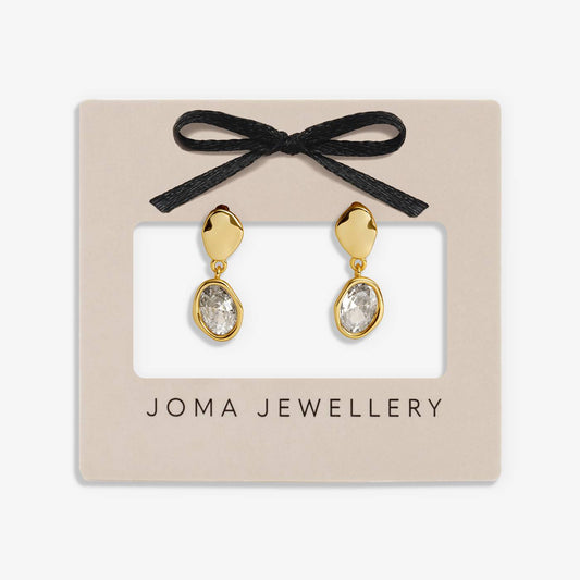 LOVED BY YOU MOLTEN GOLD PLATED DROP STUD EARRINGS