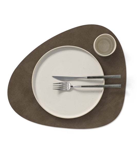 TABLE MAT CURVE L CORDUROY CAVIAR