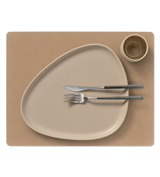 TABLE MAT SQUARE L CORDUROY NOUGAT