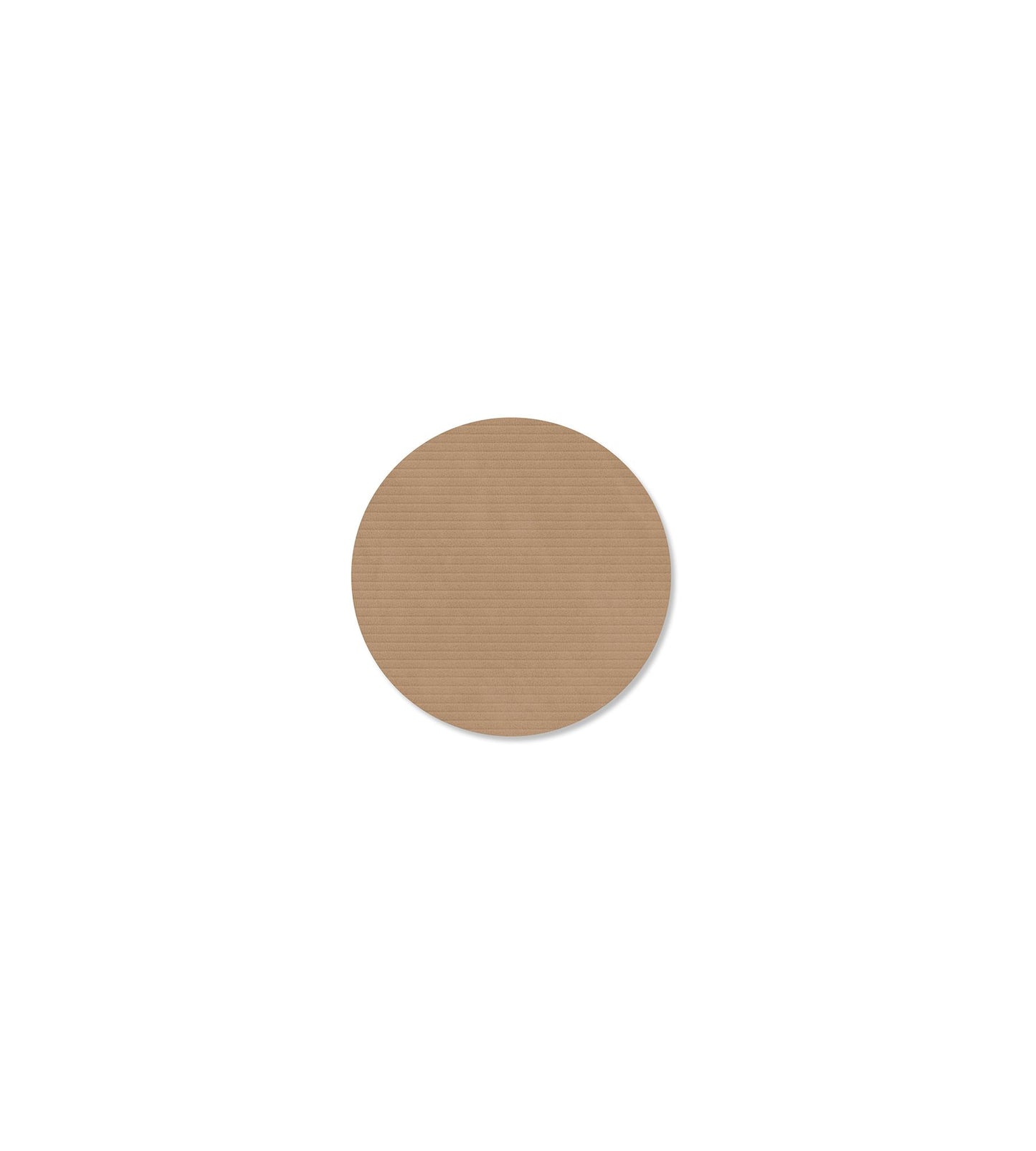 GLASS MAT CIRCLE CORDUROY NOUGAT