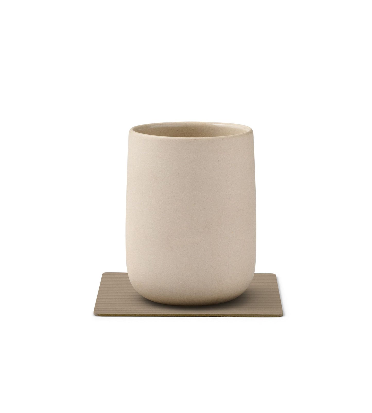 GLASS MAT SQUARE CORDUROY CLAY BROWN