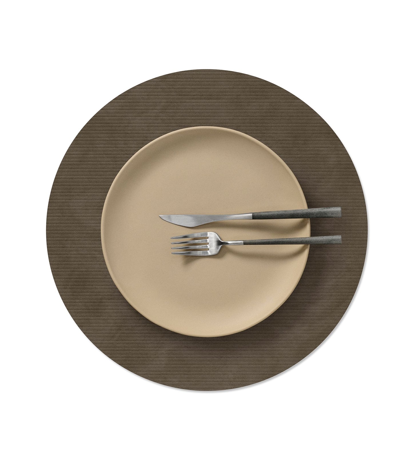 TABLE MAT CIRCLE L CORDUROY CAVIAR