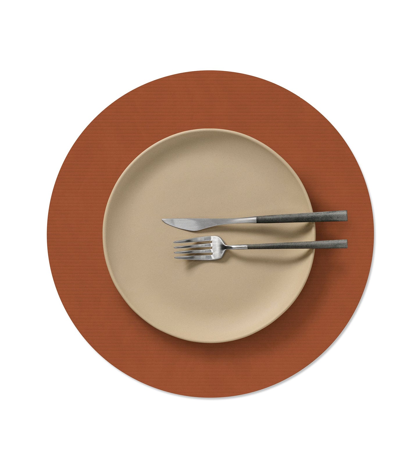 TABLE MAT CIRCLE L CORDUROY RUST