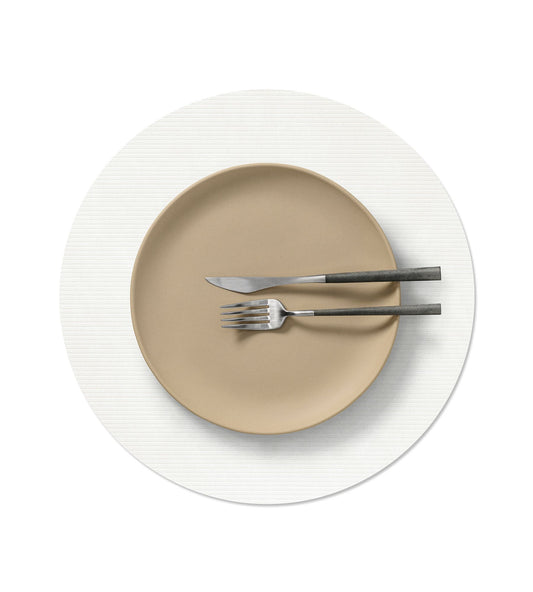 TABLE MAT CIRCLE L CORDUROY PURE WHITE