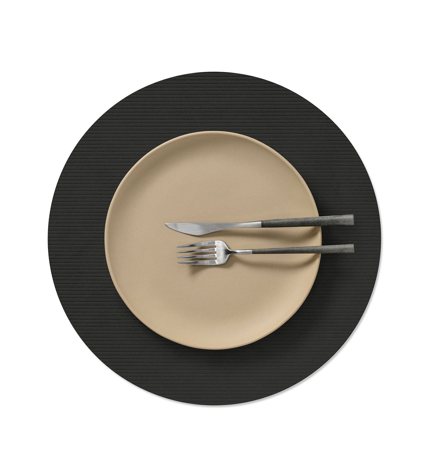 TABLE MAT CIRCLE L CORDUROY BLACK INK