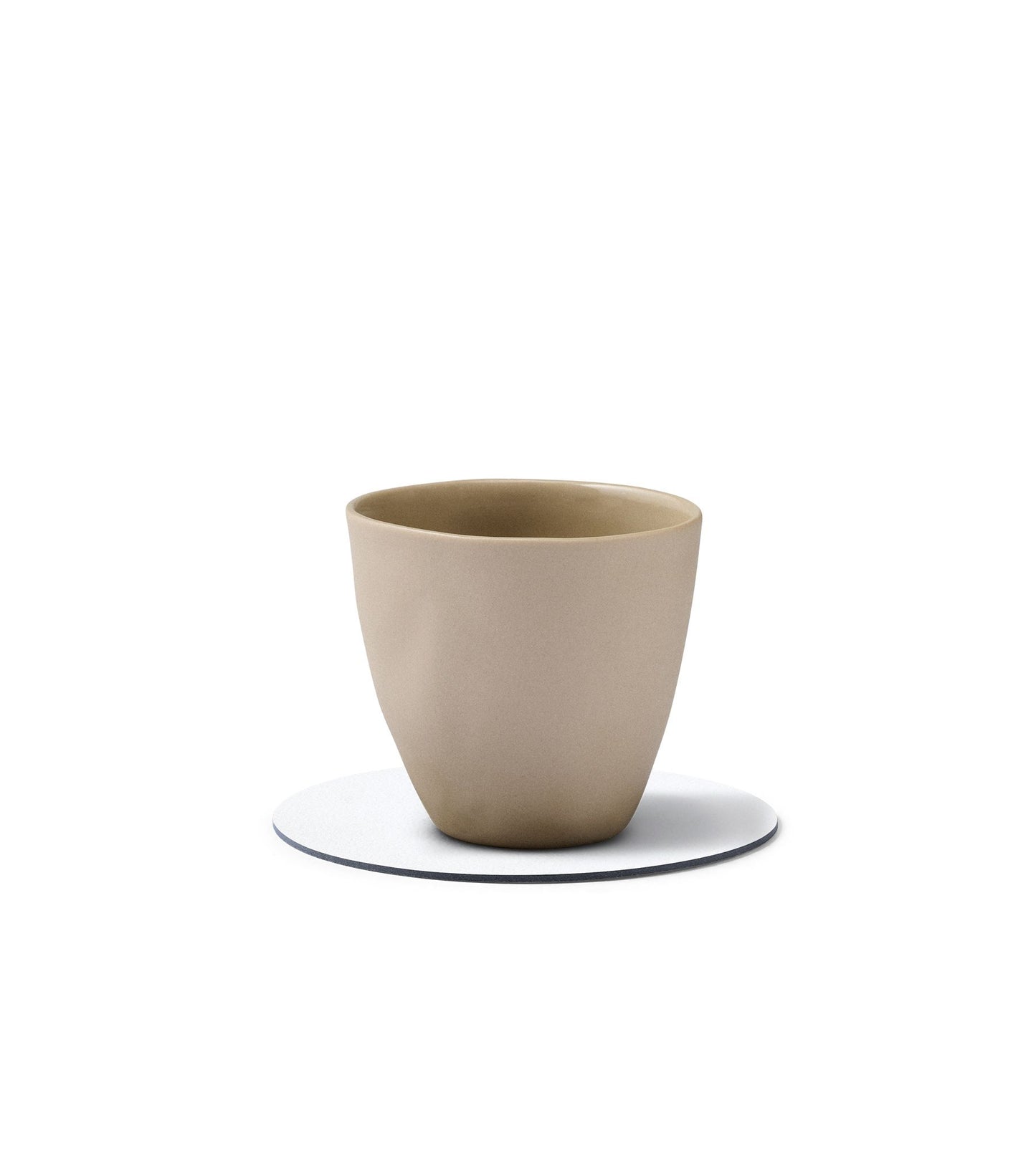 GLASS MAT CIRCLE CORDUROY PURE WHITE