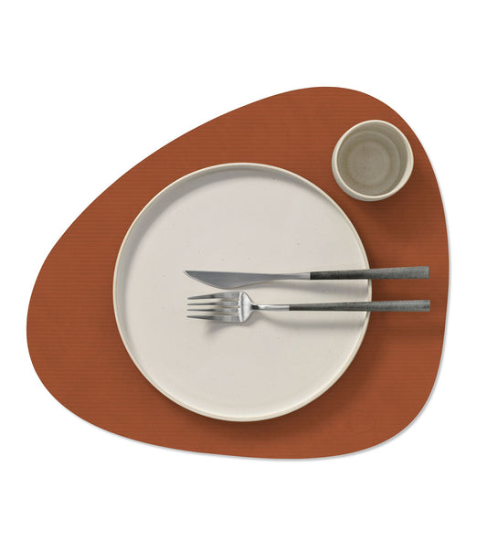 TABLE MAT CURVE L CORDUROY RUST