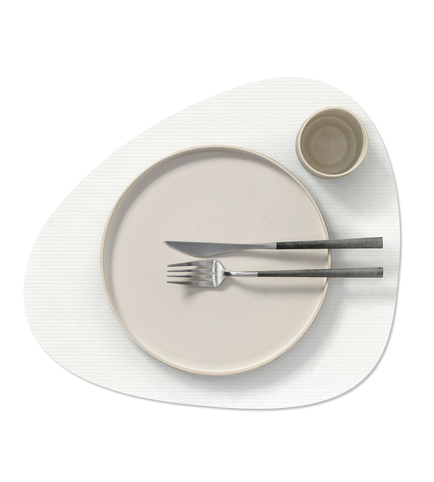 TABLE MAT CURVE L CORDUROY PURE WHITE