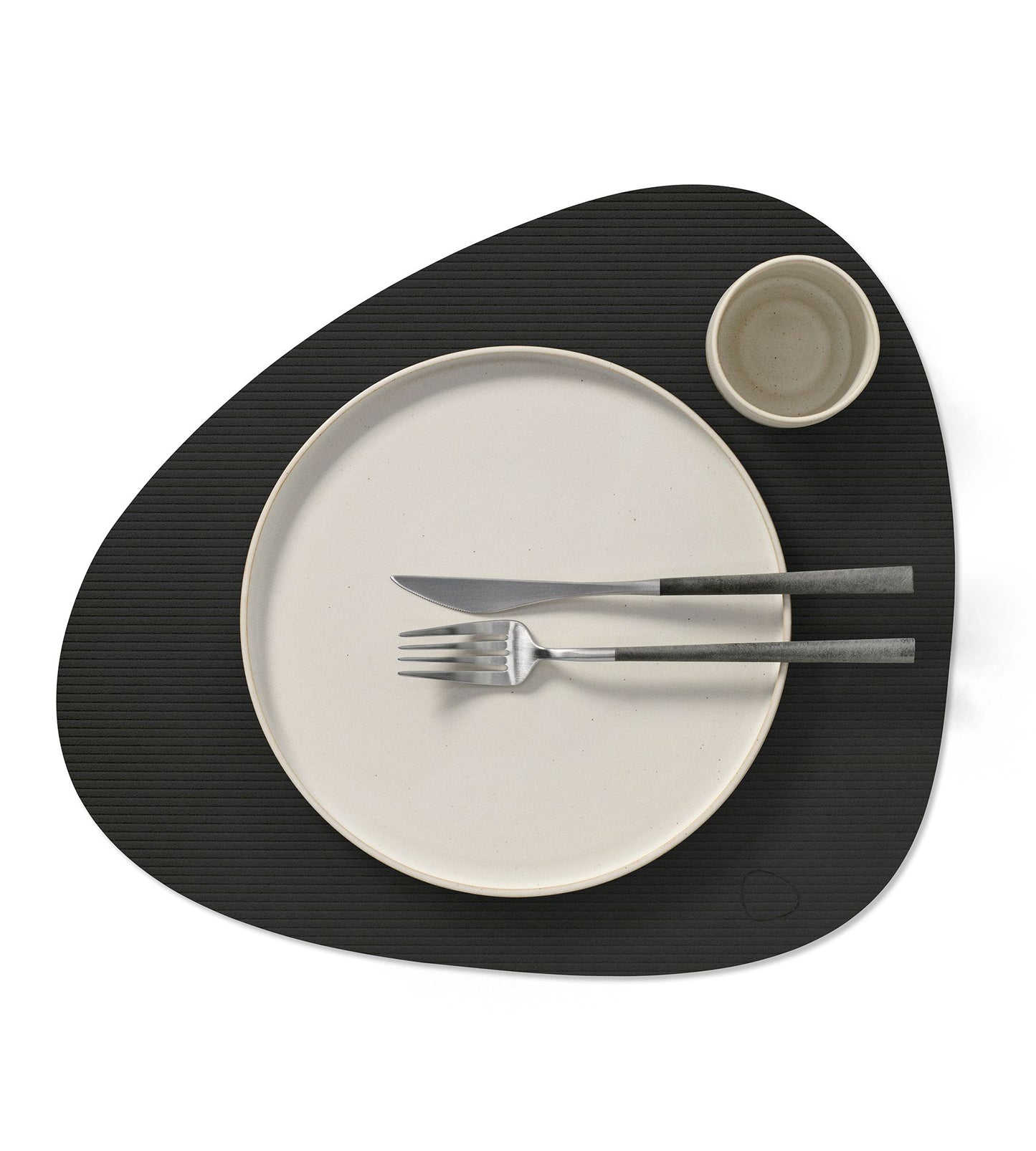 TABLE MAT CURVE L CORDUROY BLACK INK