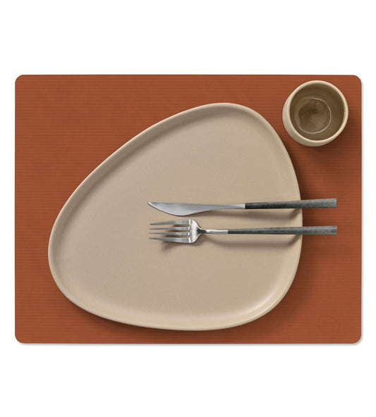 TABLE MAT SQUARE L CORDUROY RUST