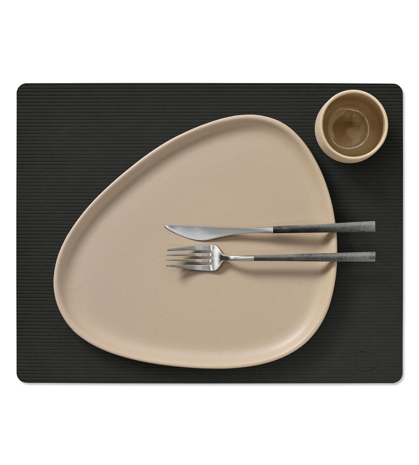 TABLE MAT SQUARE L CORDUROY BLACK INK