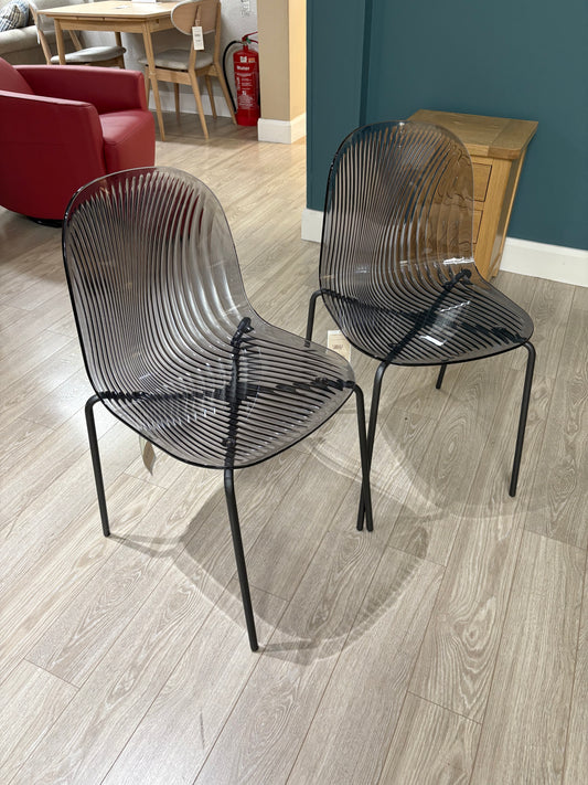PERSPEX CHAIRS X2