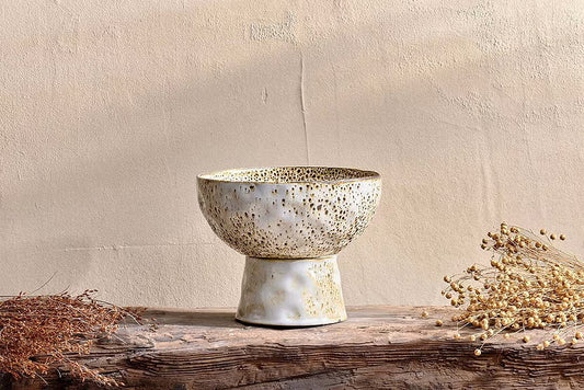 NKUKU ANJUNA REACTIVE GLAZE BOWL WHITE