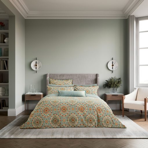 BEDECK ADDISON BEDDING SET GOLD & TEAL