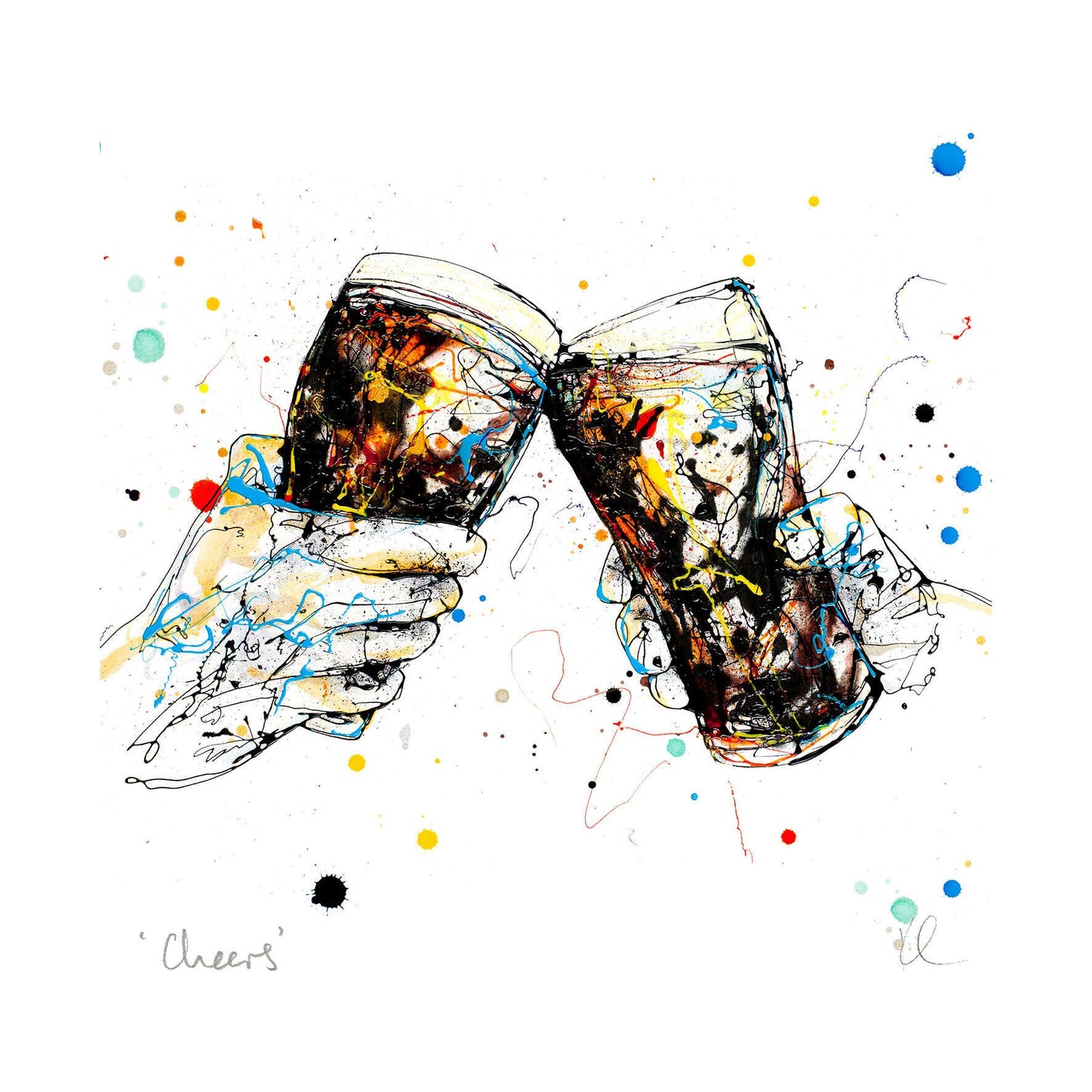 'Cheers' - Beer Print